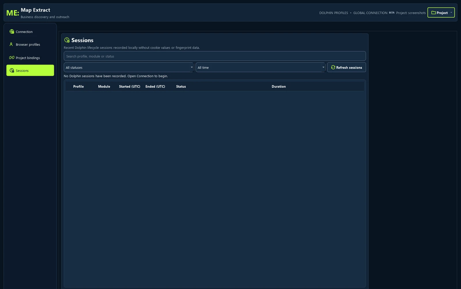 Project bindings