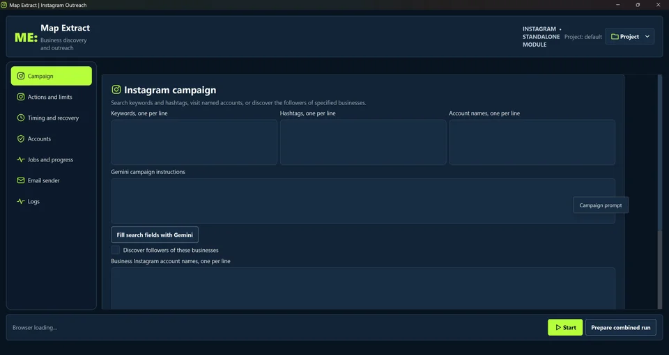 Prepare campaign sources