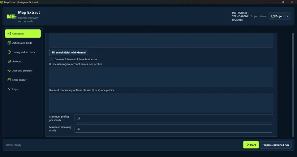 Prepare campaign sources
