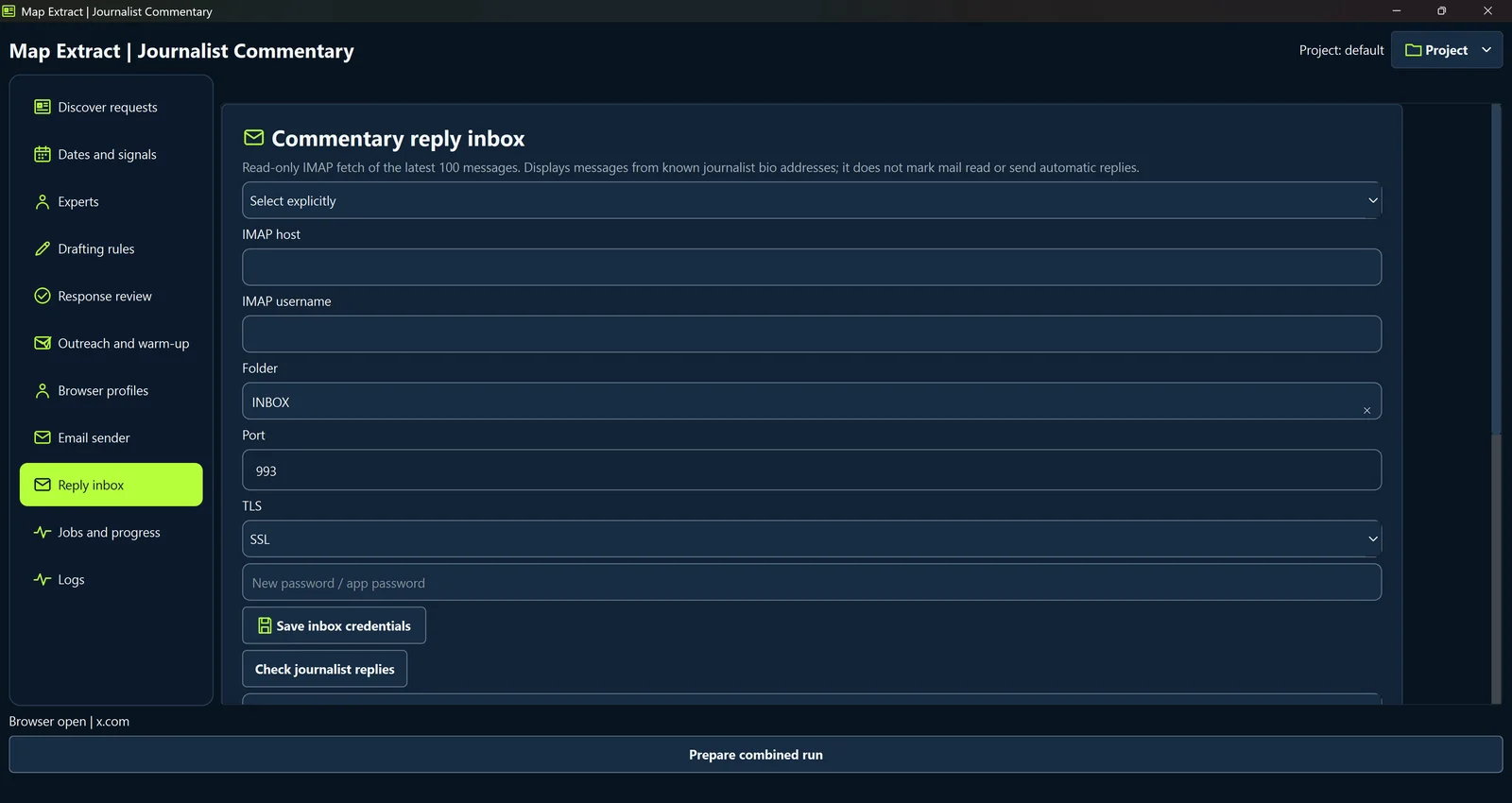 Monitor the reply inbox