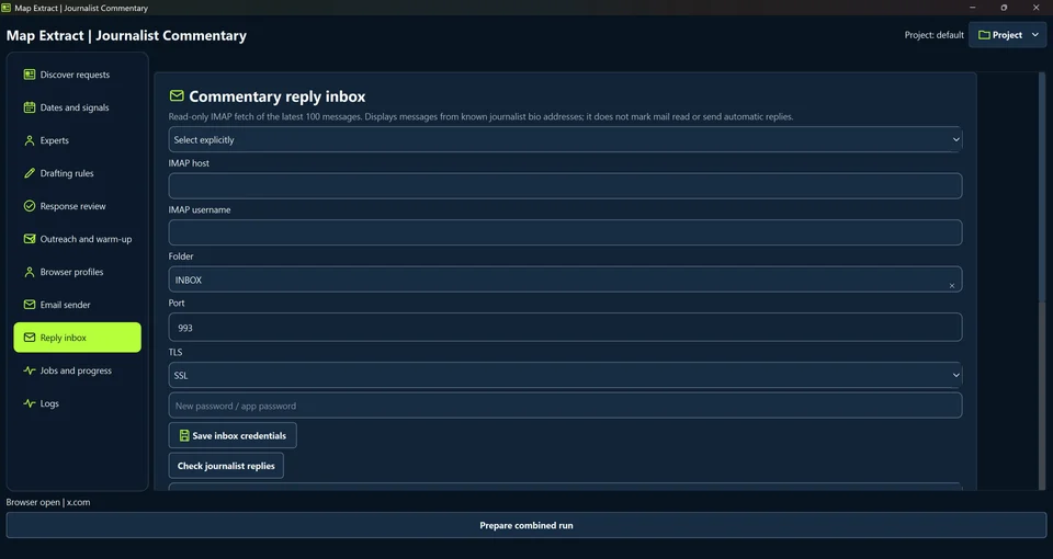 Monitor the reply inbox