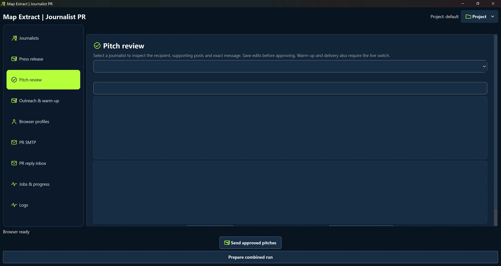 Review the exact pitch