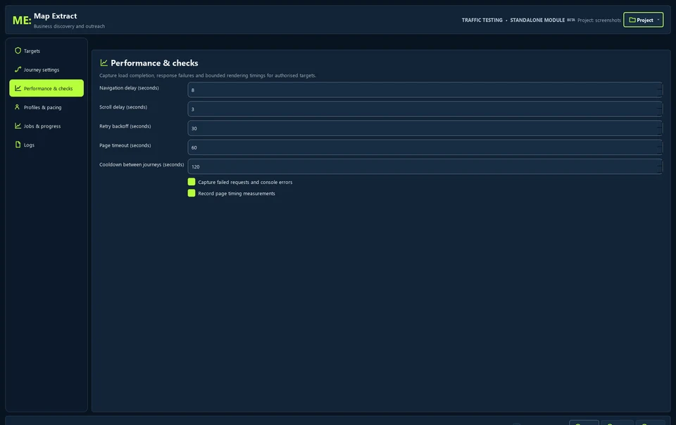 Performance checks