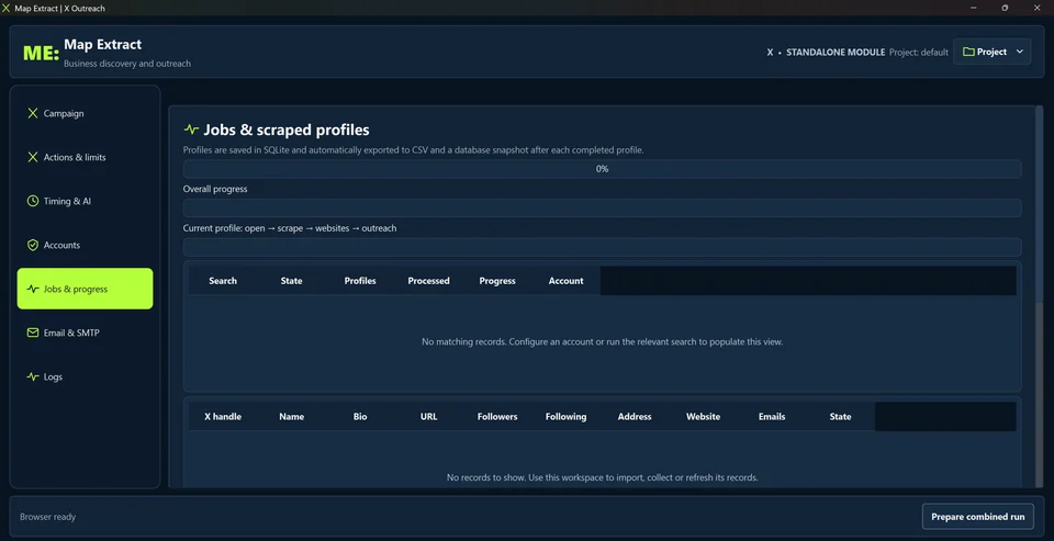 Inspect jobs and exported profiles