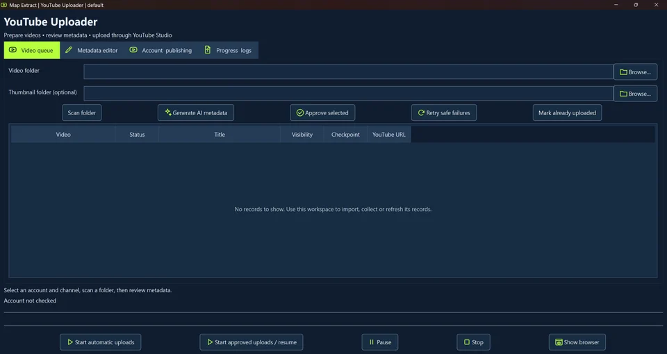 Scan videos into the queue